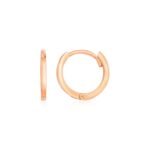 14k Rose Gold Petite Round Hoop Earrings