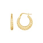14K Yellow Gold Polished Twisted Cable Graduated Hoops 14K Yellow Gold Polished Twisted Cable Graduated Hoops