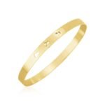Keyhole Clasp Bangle (6.00 mm) 14k Yellow Gold High Polish