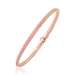 14k Rose Gold Bangle Fancy Weave Motif (3.40 mm)