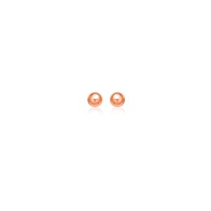 14k Rose Gold Ball Stud Earrings (4mm)