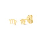 Virgo Stud Earrings 14k Gold