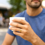 Real 14k Gold Sideways Cross Ring for Men