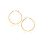 10k Yellow Gold Polished Hoop Earrings (2x40 mm)