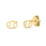 14k Gold Cancer Stud Earrings 14k Gold Cancer Stud Earrings