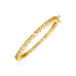 Greek Key Bangle 14k Yellow Gold High Polish (4.80 mm)