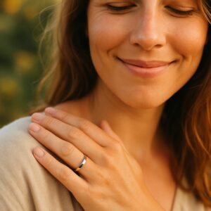 14k White Gold Comfort Fit Wedding Band for women 2