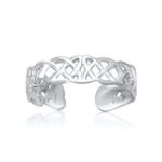 Celtic Knot Toe Ring 14k White Gold