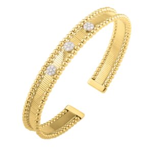 Pallina Cuff Bangle 14K Gold Two Toned (9.00 mm)