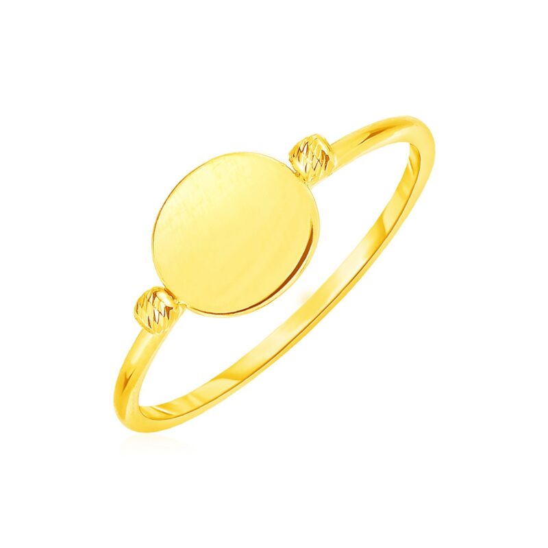 Flat Oval Ring Polished 14k Yellow Gold