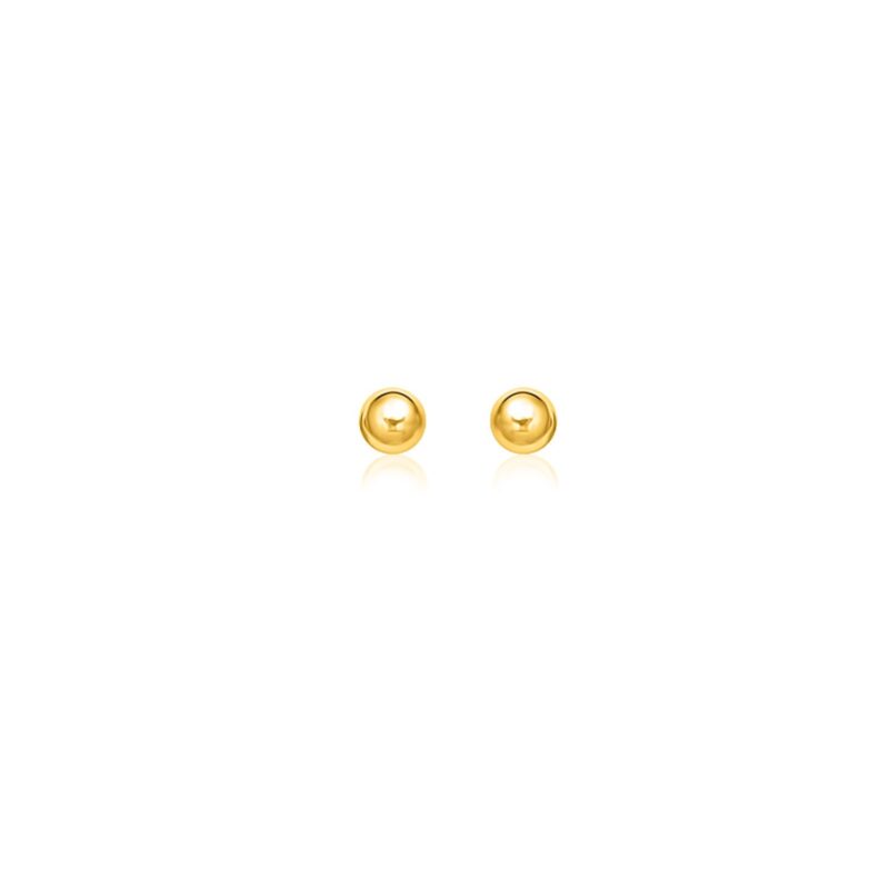 10k Gold Round Stud Earrings (5mm)