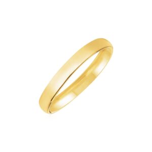 Comfort Fit Wedding Band 14k Yellow Gold (3.00 mm) for women and men