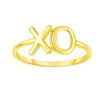 Plain 14k Yellow Gold XO Ring