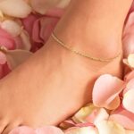 Real 10K Yellow Gold Thin Mariner Link Anklet 1.2mm