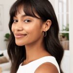 Real 10k Gold Thin Round Hoop Earrings 25mm x 1.5mm Women 10k Gold Thin Round Hoop Earrings 25mm x 1.5mm