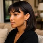 Real 10k White Gold Large Thin Hoop Earrings 50mm x 2mm