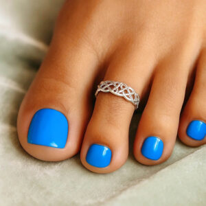 Real 14K White Gold Celtic Knot Toe Ring