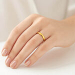 Real 14K Yellow Gold 3mm Comfort Fit Wedding Band