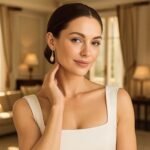 Real 14K Yellow Gold Bold Teardrop Dangle Earrings 1 Inch Long