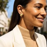 Real 14K Yellow Gold Puffed Up Button Stud Earrings Real 14K Yellow Gold Puffed Up Button Stud Earrings