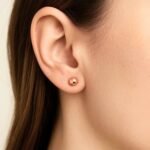 Real 14k Rose Gold 4mm Ball Stud Earrings