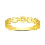 Real 14k Yellow Gold Chain Link Ring