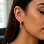 Real 14k Yellow Gold Endless Oval Hoop Earrings 25mm x 2mm Real 14k Yellow Gold Endless Oval Hoop Earrings 25mm x 2mm