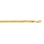 Real 14k Yellow Gold Foxtail Braided Anklet 3.5mm