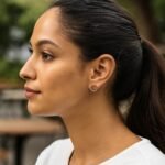 Real 14k Yellow Gold Open Circle Stud Earrings