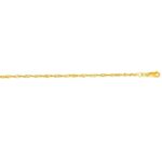Real 14k Yellow Gold Singapore Chain Anklet 2.1mm