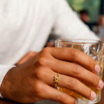 Real 14k Yellow Gold XO Ring for Men