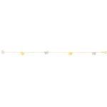Solid 14K Two-Tone Gold Butterfly Anklet for Women
