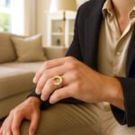 Solid 14K Yellow Gold Horseshoe Ring