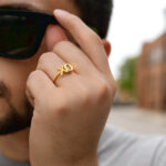 Solid 14k Yellow Gold XO Ring