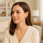 Women 14K Gold Wedding Band Hoop Earrings 25mm x 6mm Women 14K Gold Wedding Band Hoop Earrings 25mm x 6mm