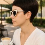 Women 14k Gold Curved Bar Chain Drop Earrings Women 14k Gold Curved Bar Chain Drop Earrings