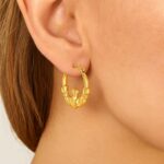 10k Yellow Gold Claddagh Hoop Earrings 10k Yellow Gold Claddagh Hoop Earrings