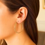 10k Yellow Gold Hoop Earrings 40mm x 1.5mm Thickness 10k Yellow Gold Hoop Earrings 40mm x 1.5mm Thickness