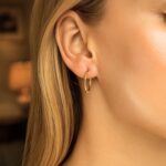 14K Yellow Gold 2mm x 20mm Hoop Earrings