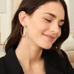 14K Yellow Gold 2mm x 40mm Round Classic Hoop Earrings for Women