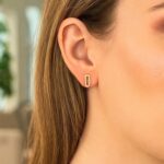 14K Yellow Gold Small Paperclip Link Stud Earrings 14K Yellow Gold Small Paperclip Link Stud Earrings