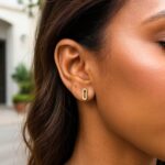 14K Yellow Gold Small Paperclip Stud Earrings 14K Yellow Gold Small Paperclip Stud Earrings