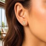 14k Gold Capricorn Stud Earrings