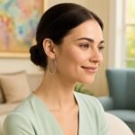 14k White Gold 45mm Hoop Earrings Thin 1.5mm