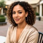 14k White Gold Hoop Earrings 60mm x 2mm on Model 14k White Gold Hoop Earrings 60mm x 2mm on Model