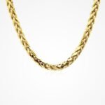 14k Yellow Gold Diamond Cut Round Franco Chain Necklace 5.3mm 27.6 gram