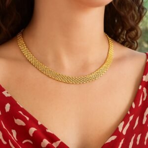 14k Yellow Gold Flexible Panther 9mm Line Necklace