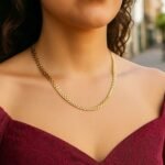 14k Yellow Gold Panther Chain Link Necklace 4mm