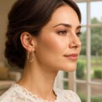 14k Yellow Gold Simple 1.5mm x 25mm Hoop Earrings for Women