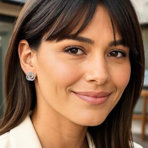 16mm Large Open Love Knot Earrings Sterling Silver